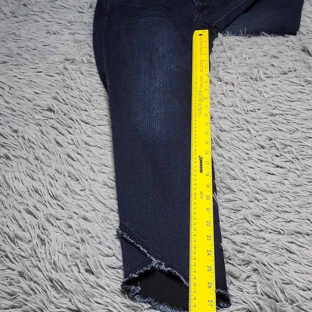 Kensie Jeans Skinny Jeans Women 10 10/30 Blue High Rise Ankle Frayed Hem Stretch - Picture 6 of 13